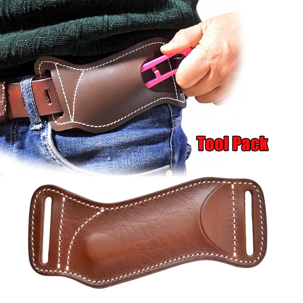 Waist Hanging EDC Knife Sheath - Leather Edc. Carry Pouch recension och pris