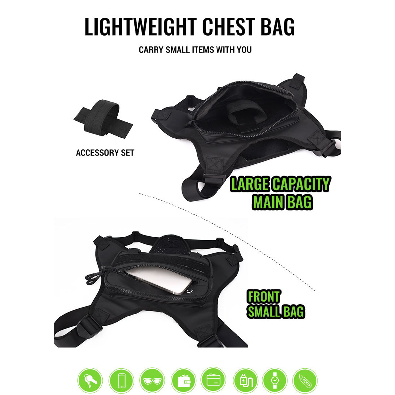 Men’s Outdoor EDC Chest Pack C - Edc Carry Bag For Men recension och pris