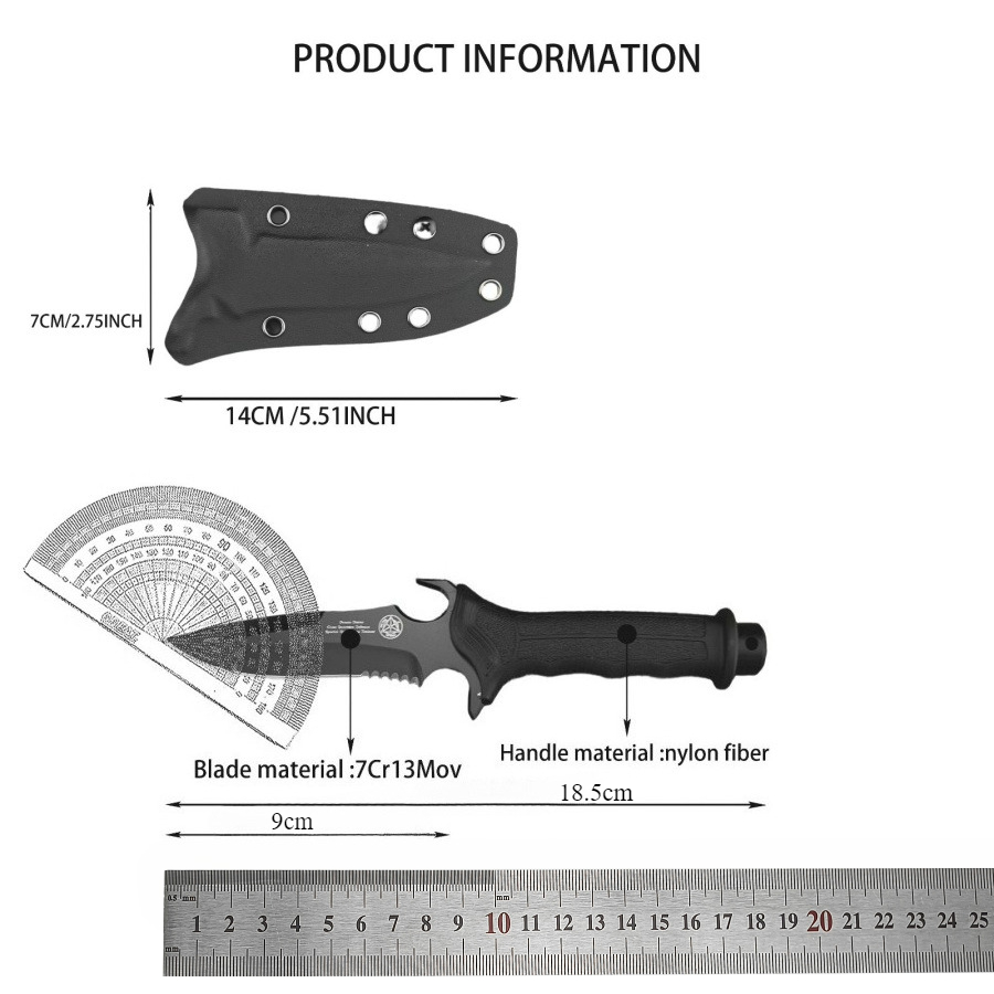 High-hardness Straight Knife 7 - Edc Carry Fixed Blade Knife recension och pris