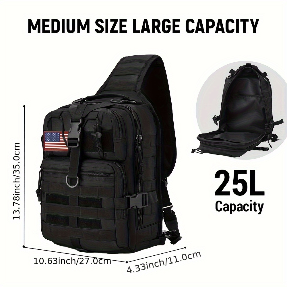 1pc 6.6gal Tactical Sling Back - Edc Everyday Carry Bag recension och pris