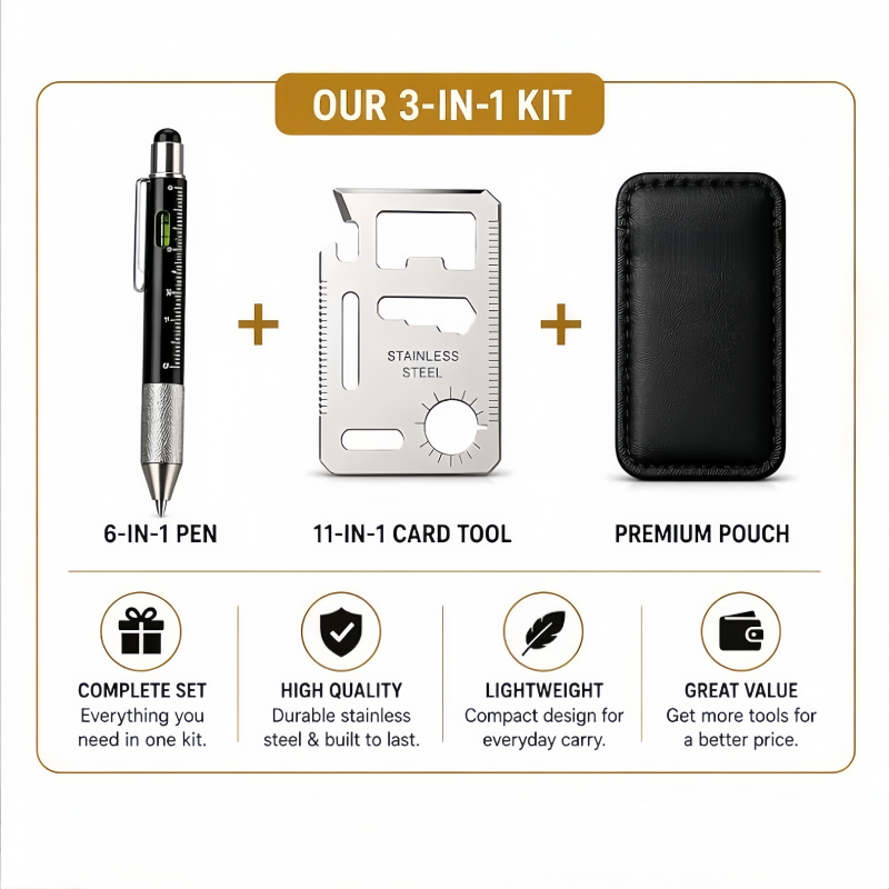 Men Gifts 6-in-1 Multitool Pen - Edc Carry Pen recension och pris