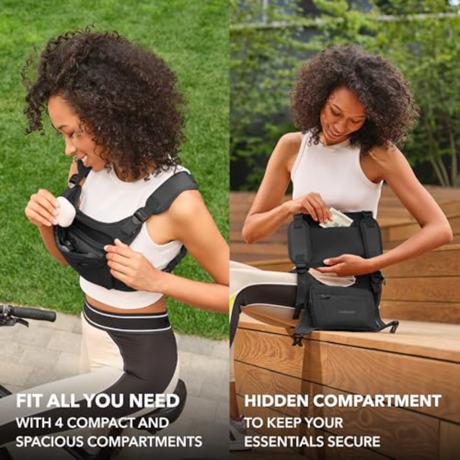 Running Chest Pack Reflective  - Leather Edc. Carry Pouch recension och pris