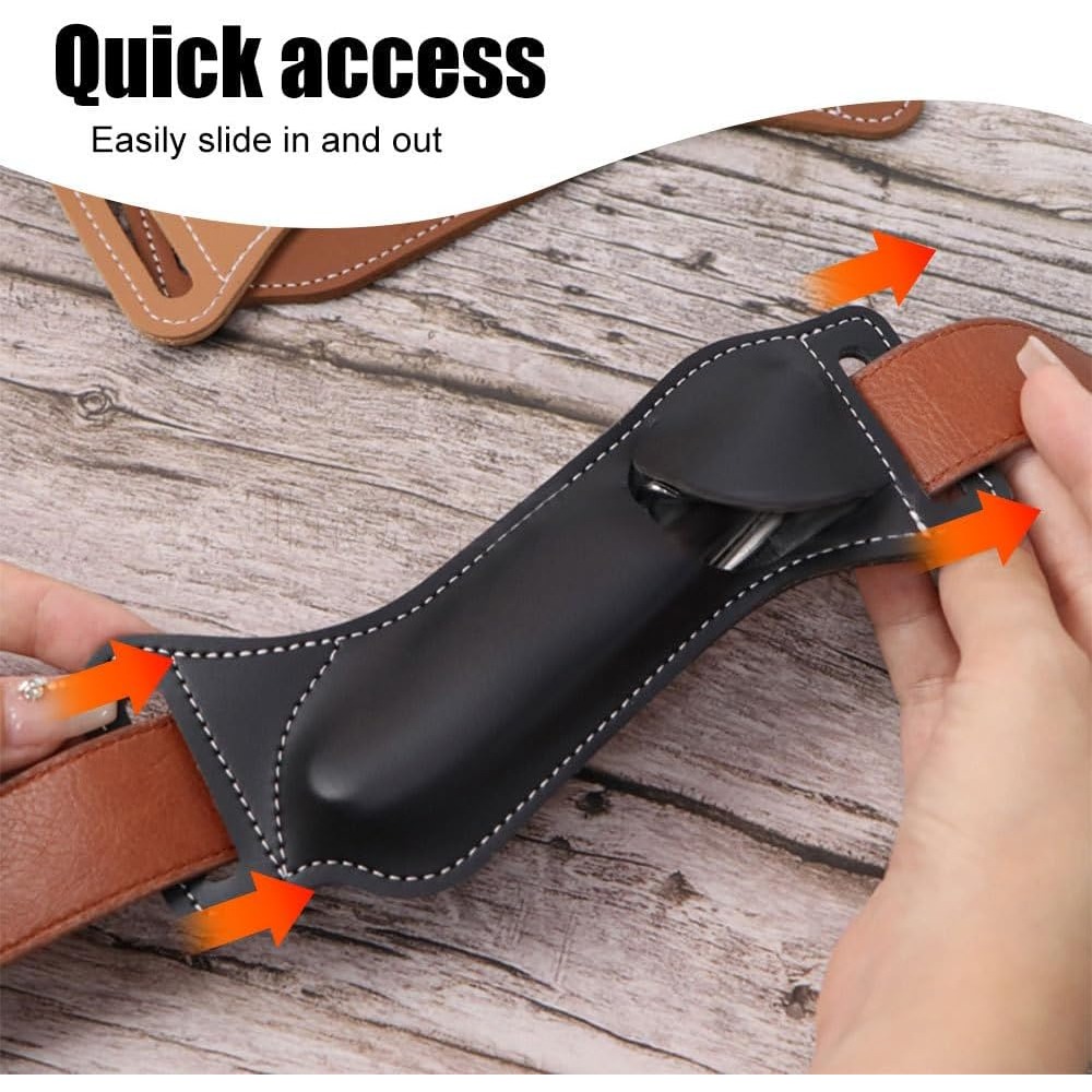5 Inch Folding Knife Holster E - Leather Edc. Carry Pouch recension och pris