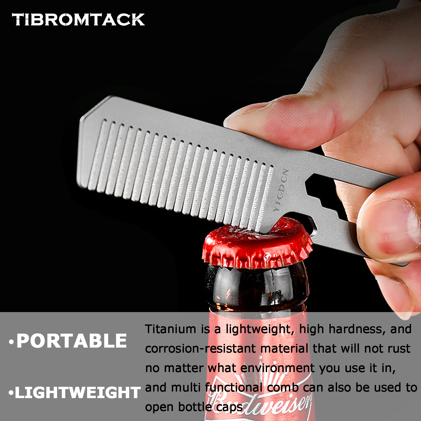 TIBROMTACK Titanium 4-in-1 EDC - Comb Pocket Titanium recension och pris