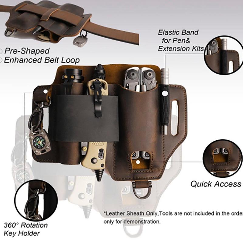 Men Leather EDCs Organizer She - Edc Carry Pen recension och pris