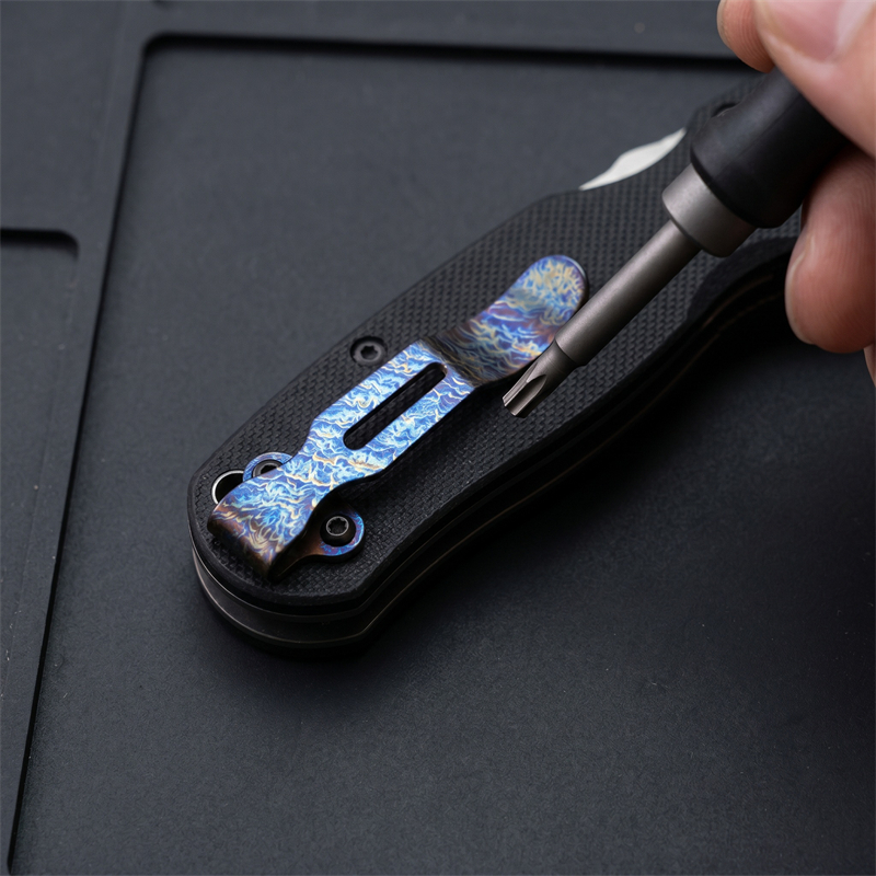 Titanium alloy folding knife p - Edc Carry Clip recension och pris
