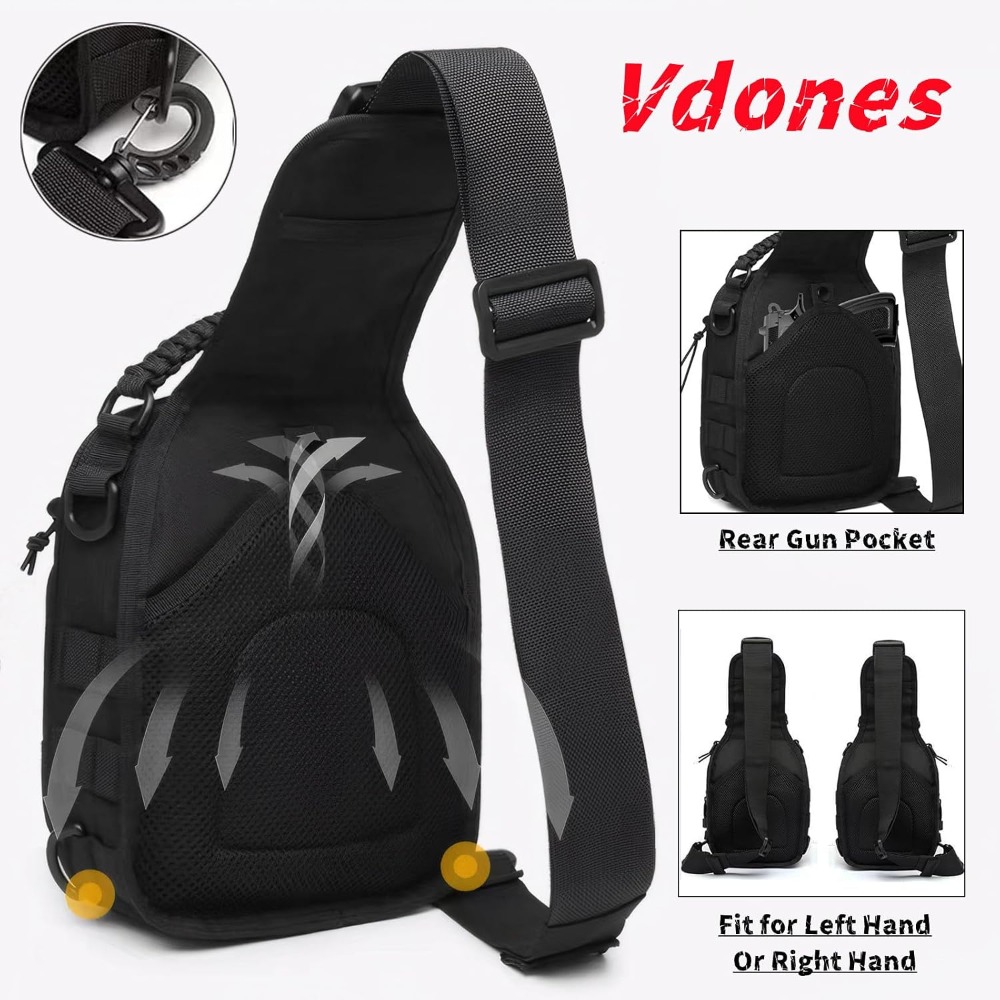 Tactical Sling Bag for Men Con - Edc Carry Bag For Men recension och pris